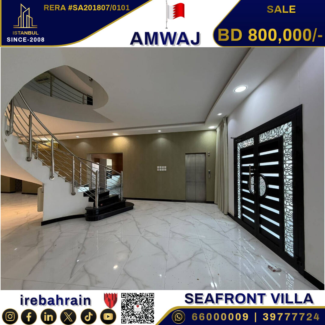 Amwaj Islands, Real Estate For Sale, BHD 800000,  6 BR,  Premium Villa With Direct Sea Access In Amwaj