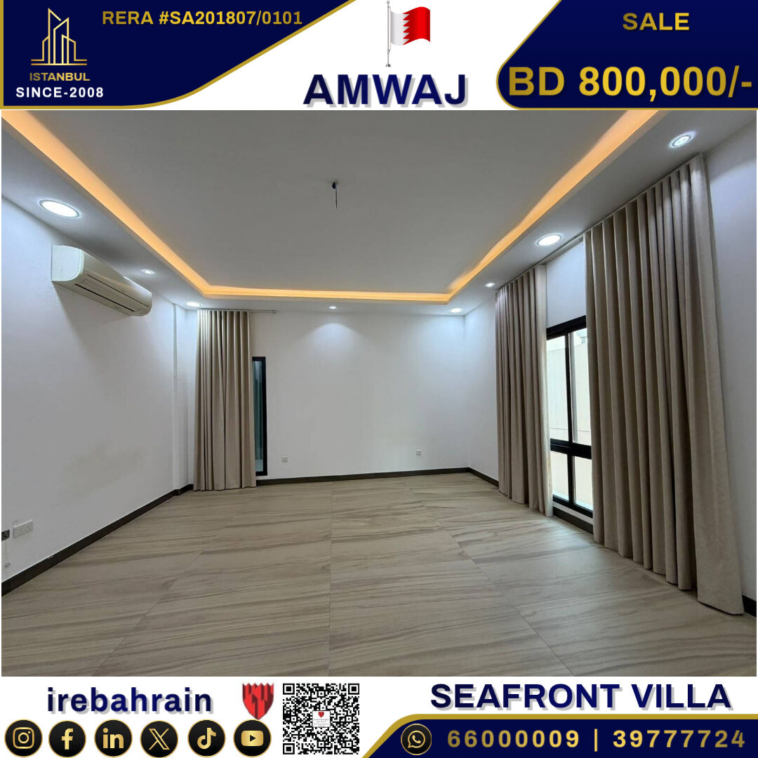 Amwaj Islands, Real Estate For Sale, BHD 800000,  6 BR,  Premium Villa With Direct Sea Access In Amwaj