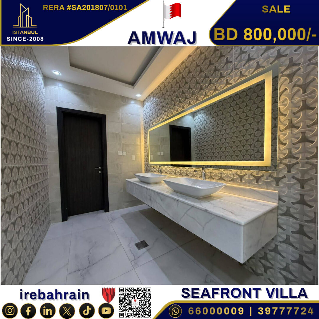 Amwaj Islands, Real Estate For Sale, BHD 800000,  6 BR,  Premium Villa With Direct Sea Access In Amwaj