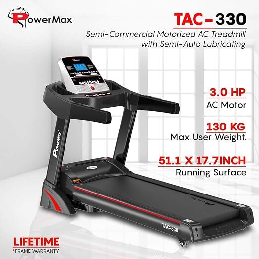 Jubail, Machinery, SAR 1100,  PowerMax TAC-330 Treadmill &ndash; 6 HP Peak, Auto Incline, Excellent Condition