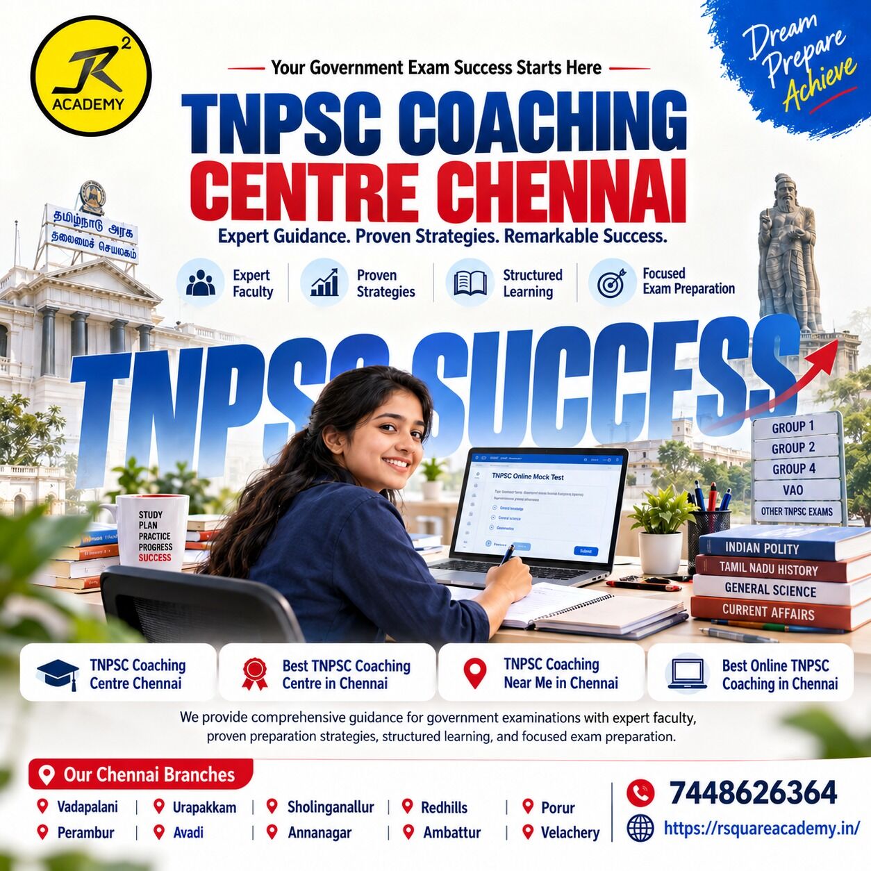 Chennai, Education, TNPSC Coaching Centre In Chennai  R Square Academy