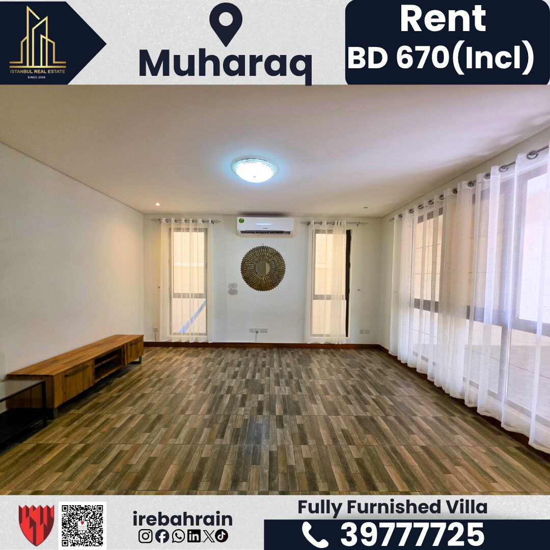 Muharraq, Villas, BHD 670,  Furnished,  Fully Furnished Villa For Rent In Muharraq &ndash; Inclusive Of EWA