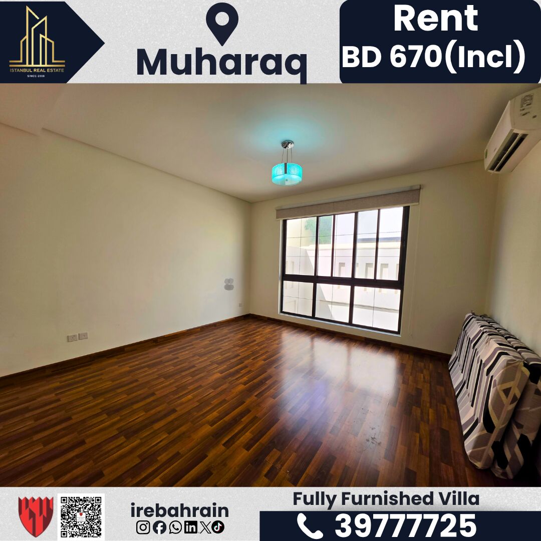 Muharraq, Villas, BHD 670,  Furnished,  Fully Furnished Villa For Rent In Muharraq &ndash; Inclusive Of EWA