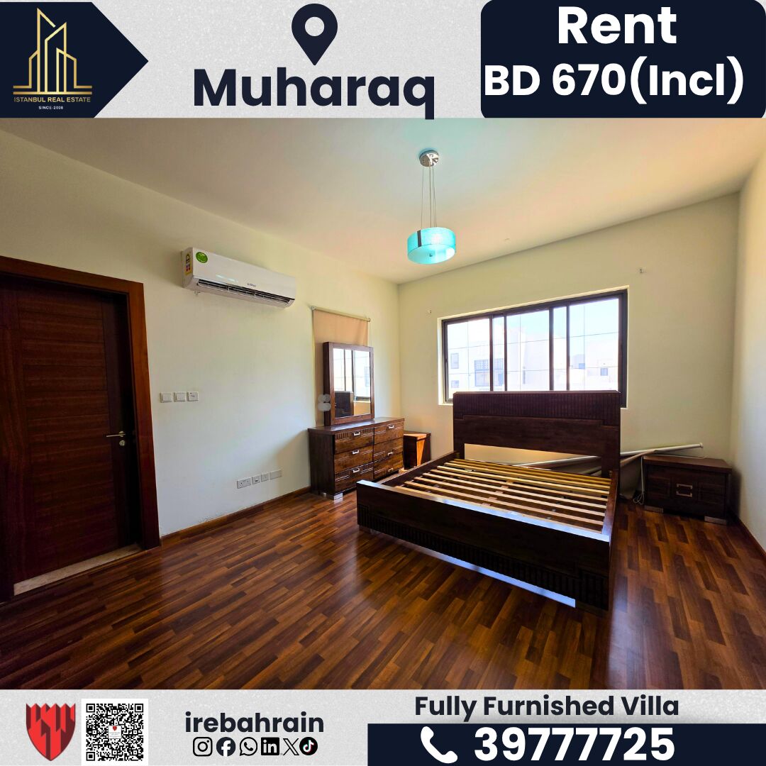 Muharraq, Villas, BHD 670,  Furnished,  Fully Furnished Villa For Rent In Muharraq &ndash; Inclusive Of EWA