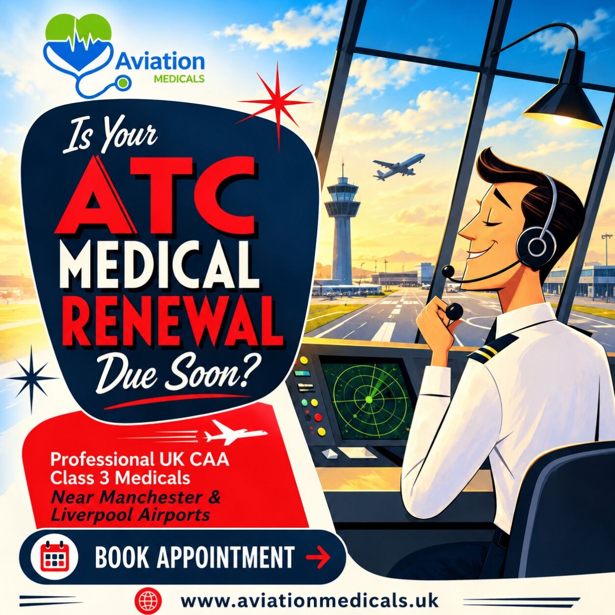 London, Medical, ATC Class 3 Medical Renewal Qualified AME And Free Parking