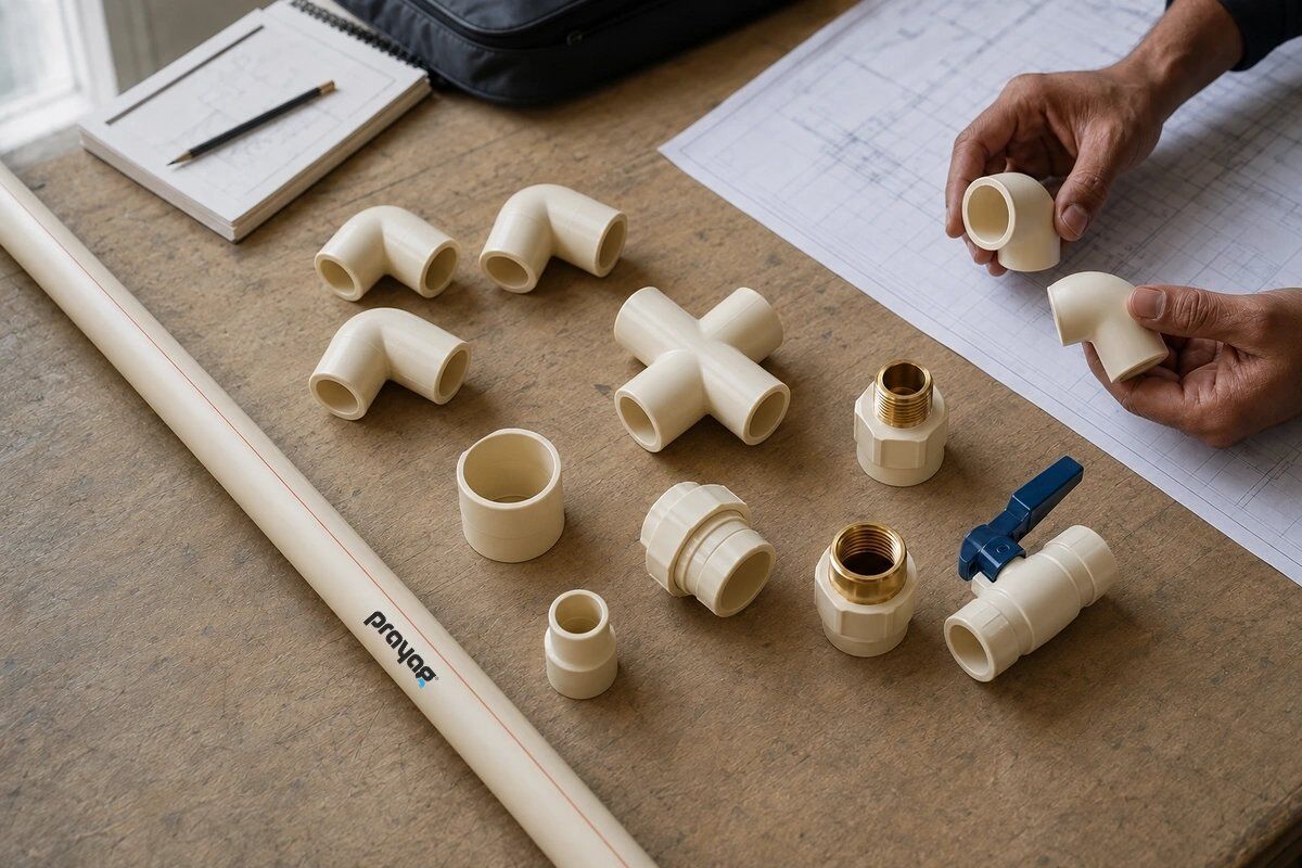 New Delhi, Electrical & Plumbing, CPVC Pipe Fittings With Elbows, Tees And Couplings &ndash; Prayag India
