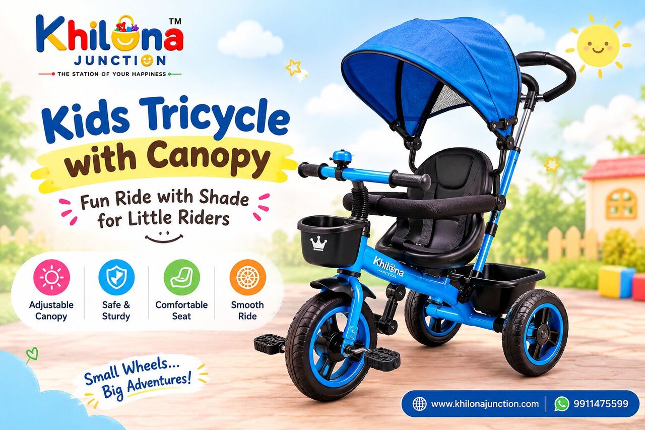 New Delhi, Toys & Games, INR 2500,  Kids Tricycle With Canopy &ndash; Fun Ride With Shade For Little Riders