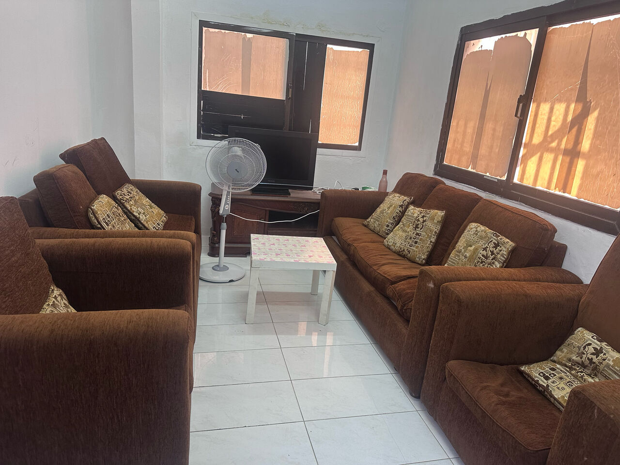 Al Adama, Furniture, SAR 750,  Used Sofa Set,Tv And Its Stand ,Table With 3 Chairs