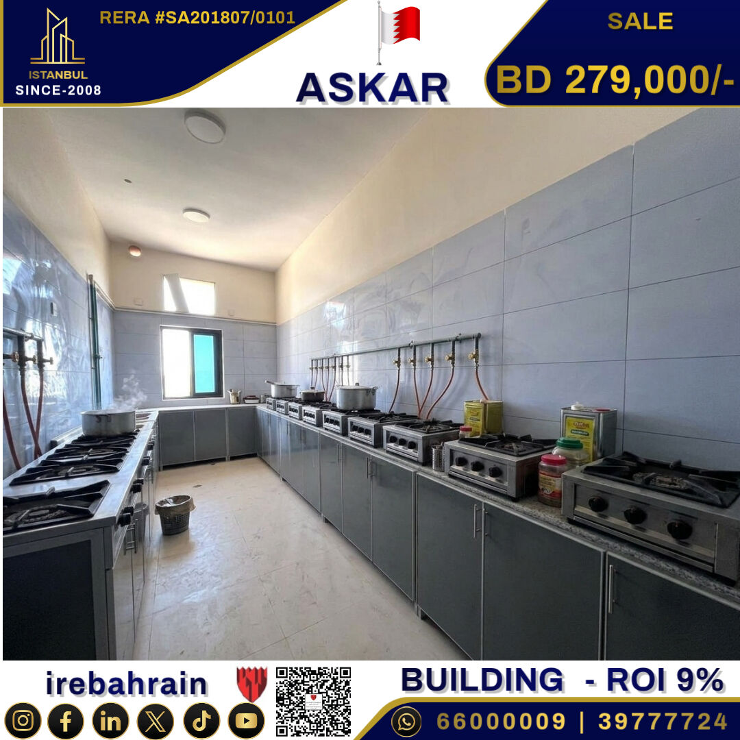 Asker, Buildings, BHD 279000,  Fully Rented Labour Accommodation + Shop Building In Askar
