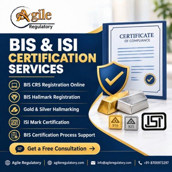 Noida, Legal, BIS Hallmark Gold & Silver Registration | Free Quo