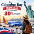Get Columbus Day Flight Deals And Save Up To 30% On Flights
