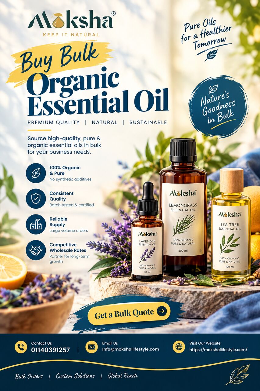 Mumbai, Wholesale Products, Buy Organic Essential Oil In Bulk | Moksha Lifestyle