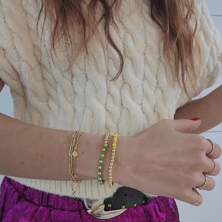 Miami, Jewelry, USD 44,  14K Gold Filled Bead Bracelet For Everyday Elegance