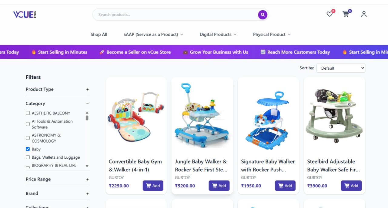 Noida, Baby & Kid Stuff, INR 3095,  Little Gliders Foldable Baby Walker