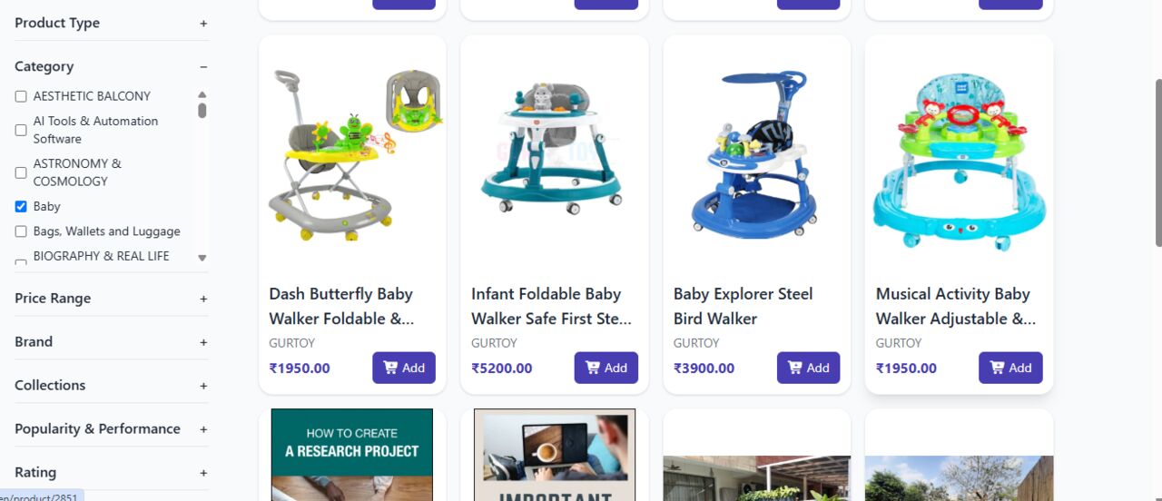 Noida, Baby & Kid Stuff, INR 3095,  Little Gliders Foldable Baby Walker
