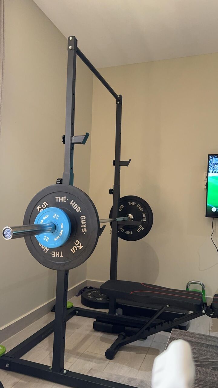 Riyadh, Sporting Goods, SAR 1500,  Full Gym Set - Bench, Rack, Weights, Bar, Etc.
