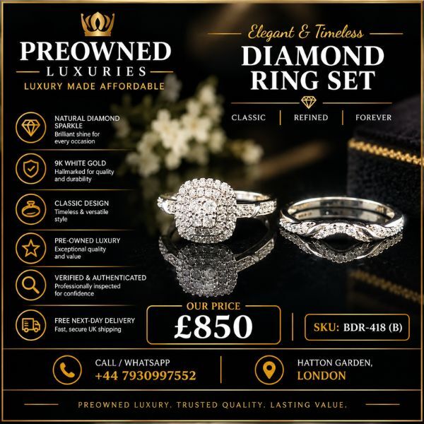 London, Jewelry, GBP 850,  Buy Great Value Pre-Owned Diamond Ring Set Online UK