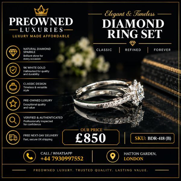 London, Jewelry, GBP 850,  Buy Great Value Pre-Owned Diamond Ring Set Online UK