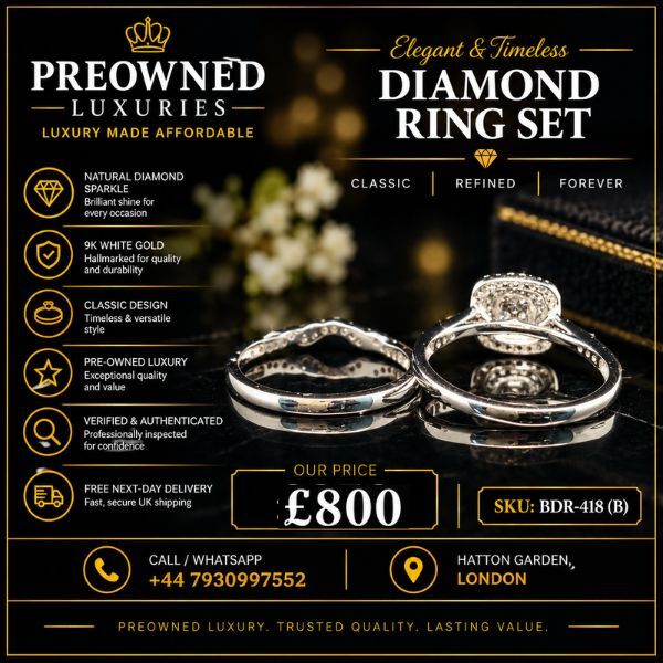 London, Jewelry, GBP 850,  Buy Great Value Pre-Owned Diamond Ring Set Online UK