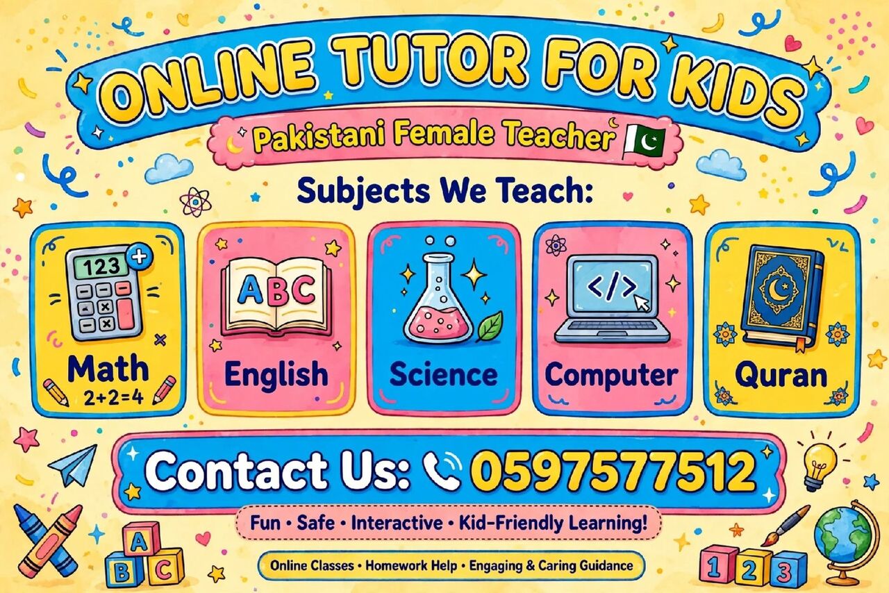 Riyadh, Education, Pakistani Female Online Tutor