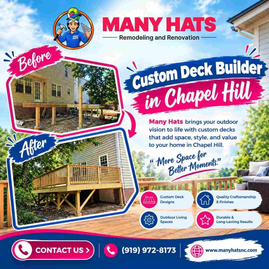 New York, Construction, Custom Deck Builder In Chapel Hill | Manyhats