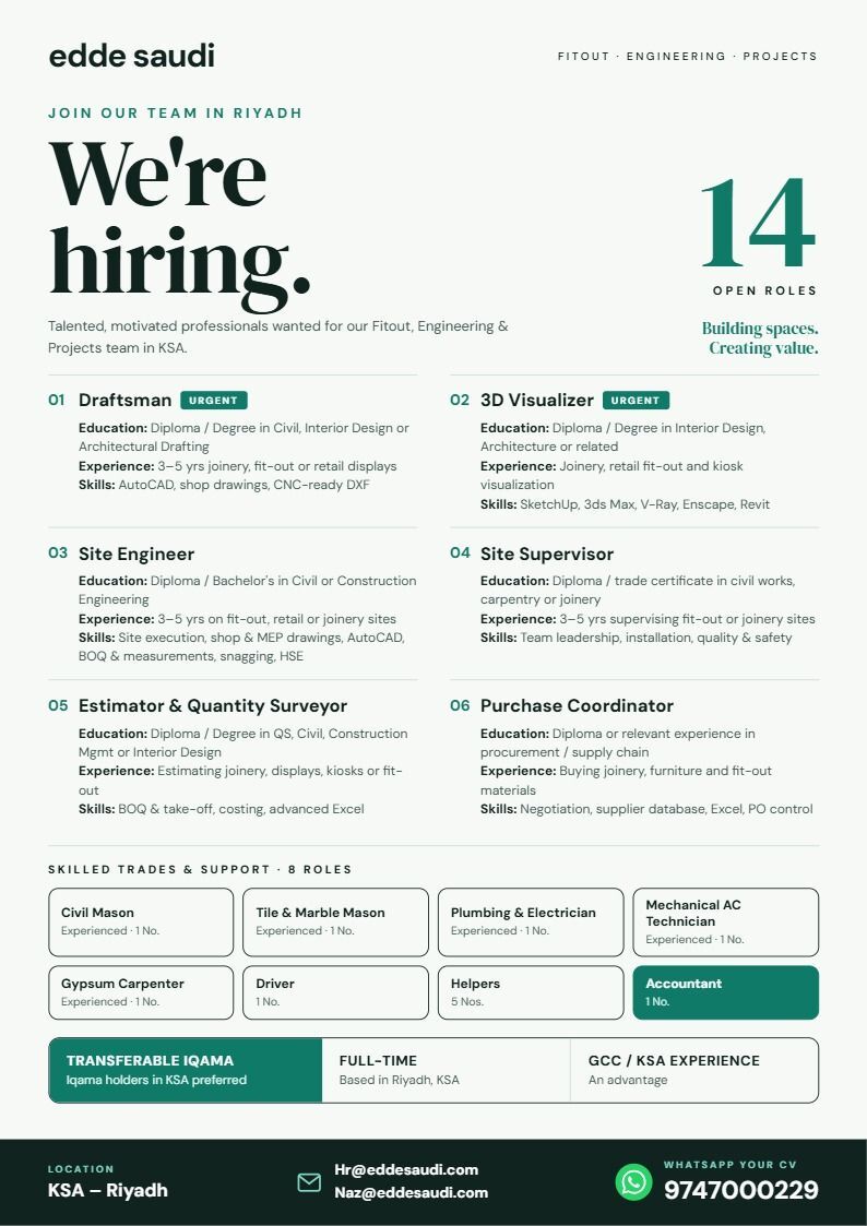 Riyadh, Jobs, Engineering & Projects Team In KSA Across 14 Open Roles