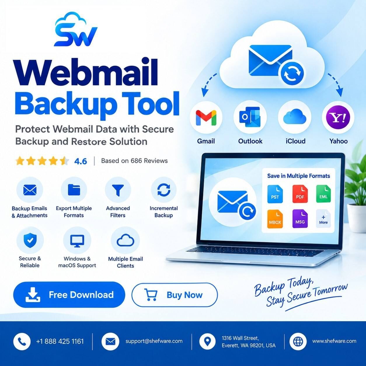 Washington DC, Software Development, Download Webmail Emails To Your Computer With Shefware