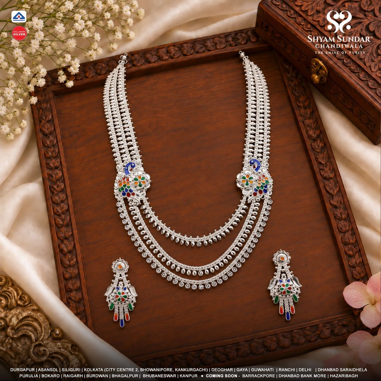 Mumbai, Jewelry, INR 67630,  Silver Long Sitahaar | Best Silver Shop In Durgapur