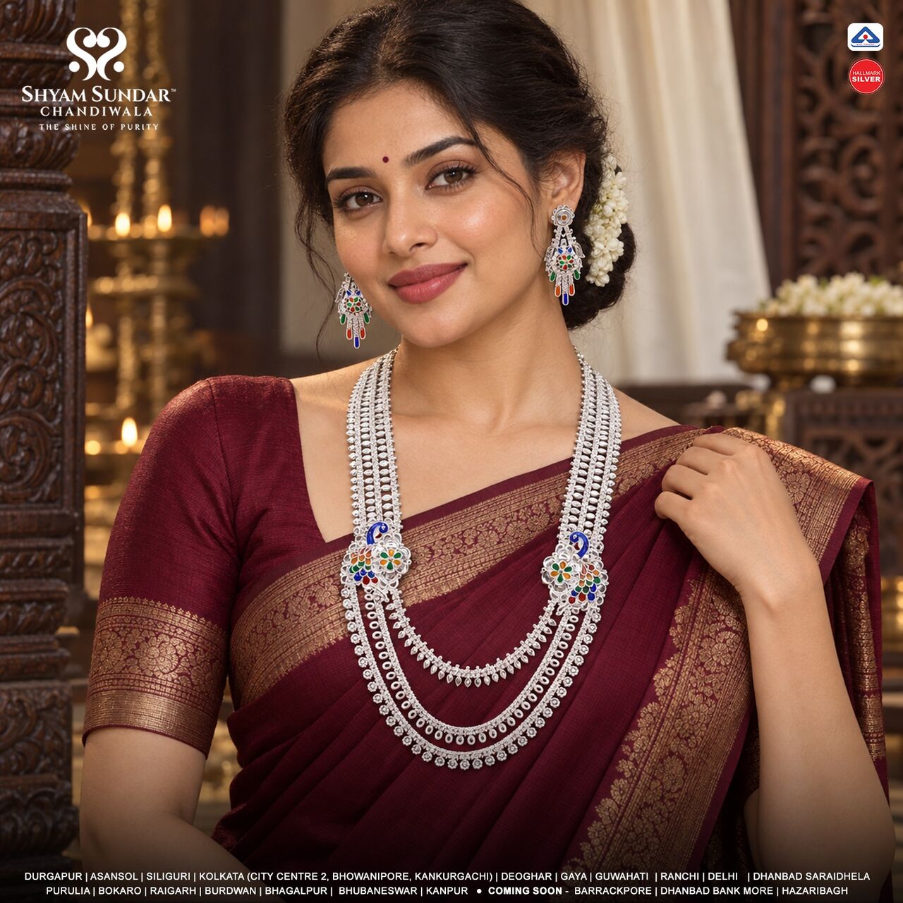Mumbai, Jewelry, INR 67630,  Silver Long Sitahaar | Best Silver Shop In Durgapur