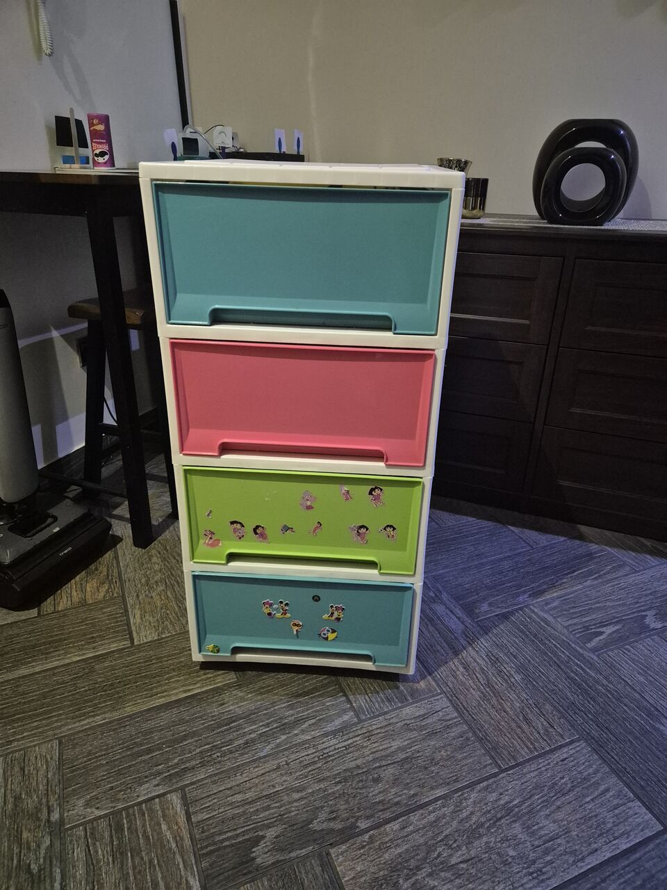 Jeddah, Household Items, SAR 100,  Plastic Drawers Cabinet, Ironing Board And Pouf Seat