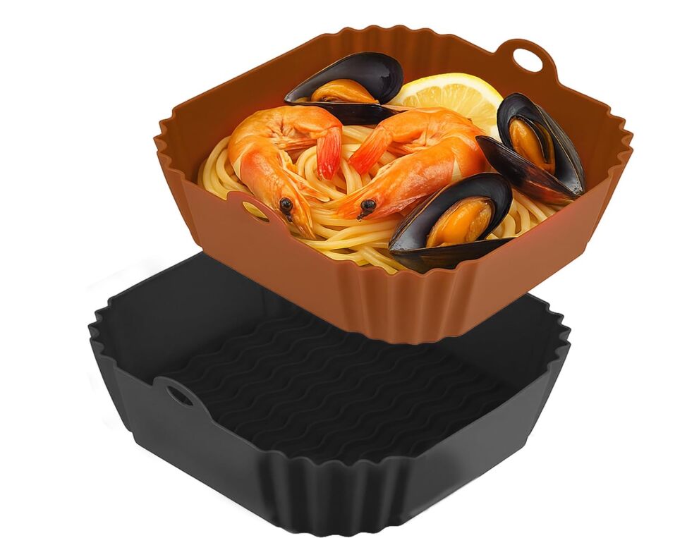 Dubai, Appliances, AED 85,  Reusable Silicone Air Fryer Liners (2 Pack) - Non-Stick & Easy Cleanup!