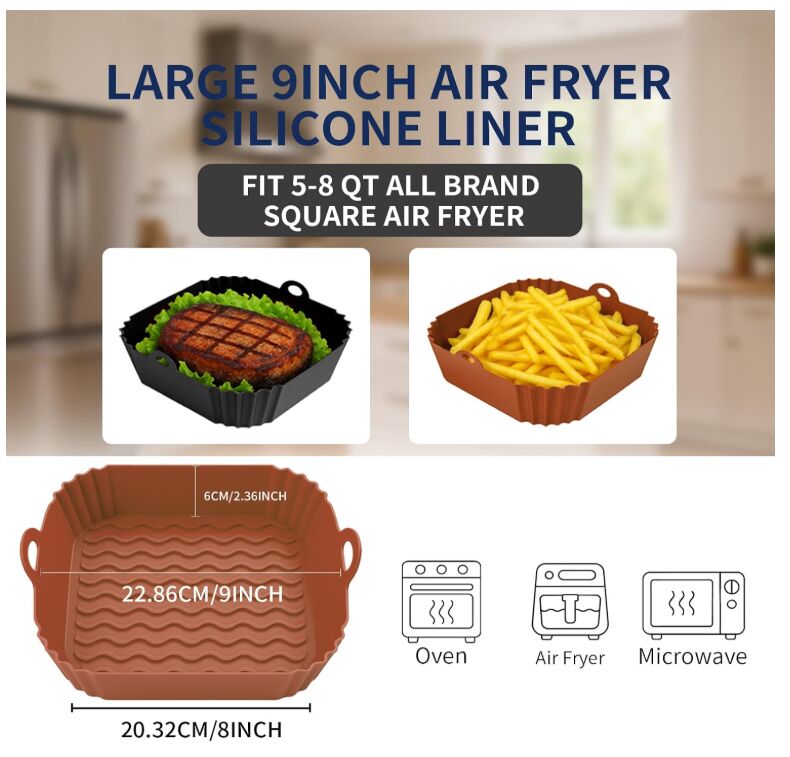 Dubai, Appliances, AED 85,  Reusable Silicone Air Fryer Liners (2 Pack) - Non-Stick & Easy Cleanup!