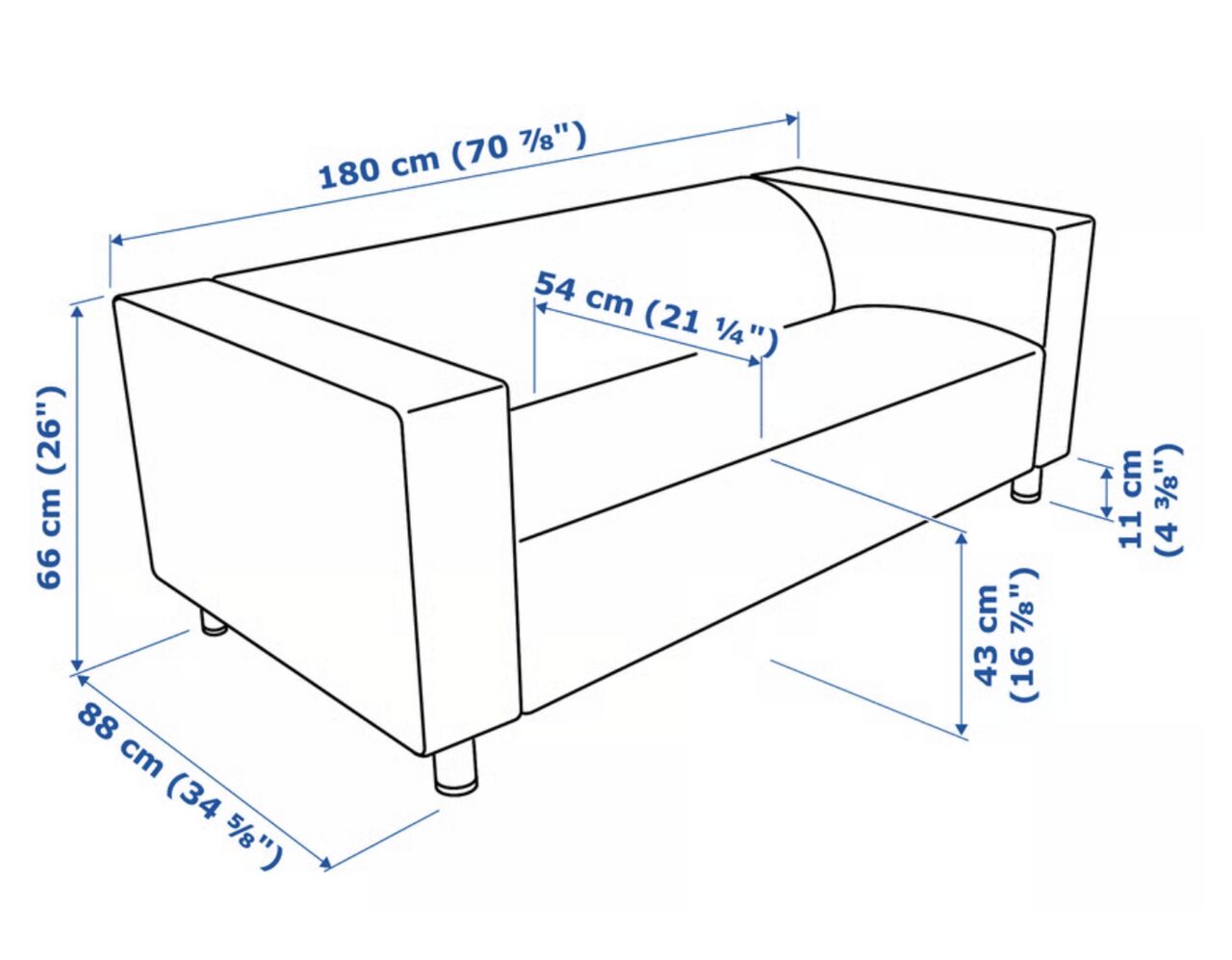 Al Rawdah, Furniture, SAR 1200,  IKEA KLIPPAN SOFA (BLUE)