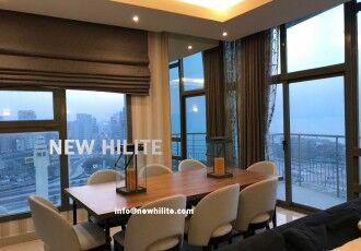 Salmiya, Apartments, Flats, Houses & Villas, KWD 1250/month,  Furnished,  4 BR,  Sea View Full Floor Four Bedroom Apartment For Rent In Salmiya