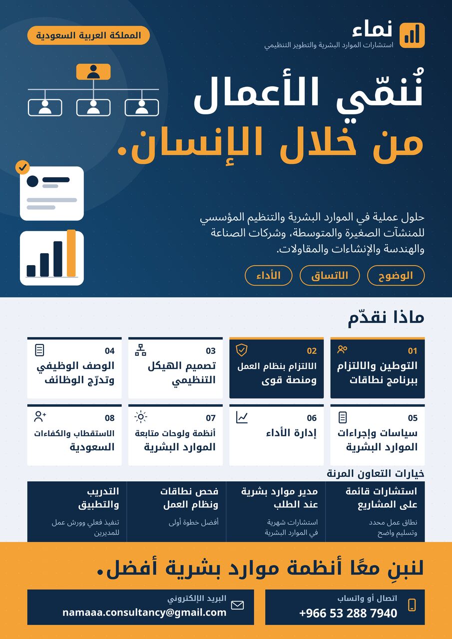 Dammam, Business, Introducing Namaa HR & OD Consultancy