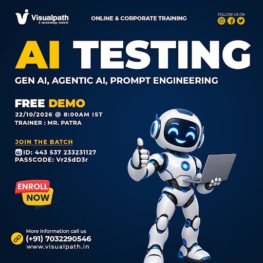 Hyderabad, Lessons Offered, AI Testing Training &ndash; GenAI & Agentic AI | New Batch