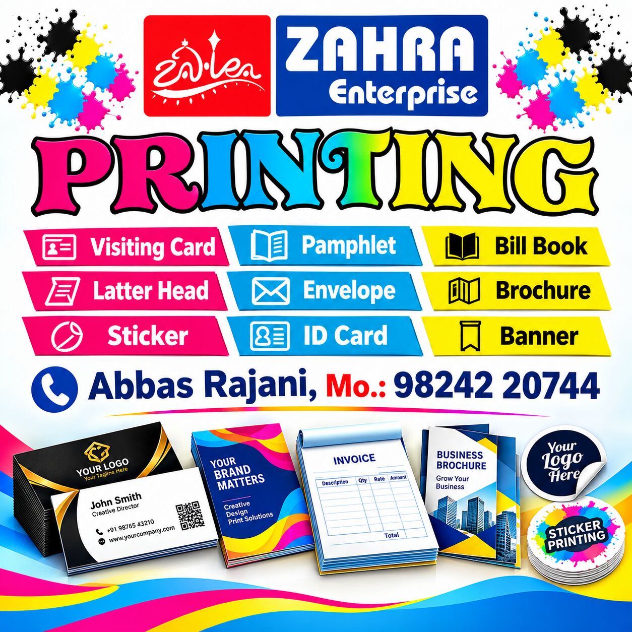 Ahmedabad, Printing, Professional Business Card Printing & Custom Design Services