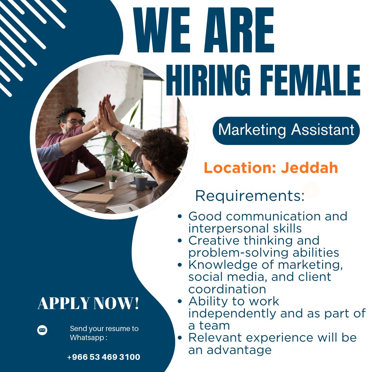 Al Rawdah, Jobs, WE ARE HIRING! | MARKETING DEPARTMENT