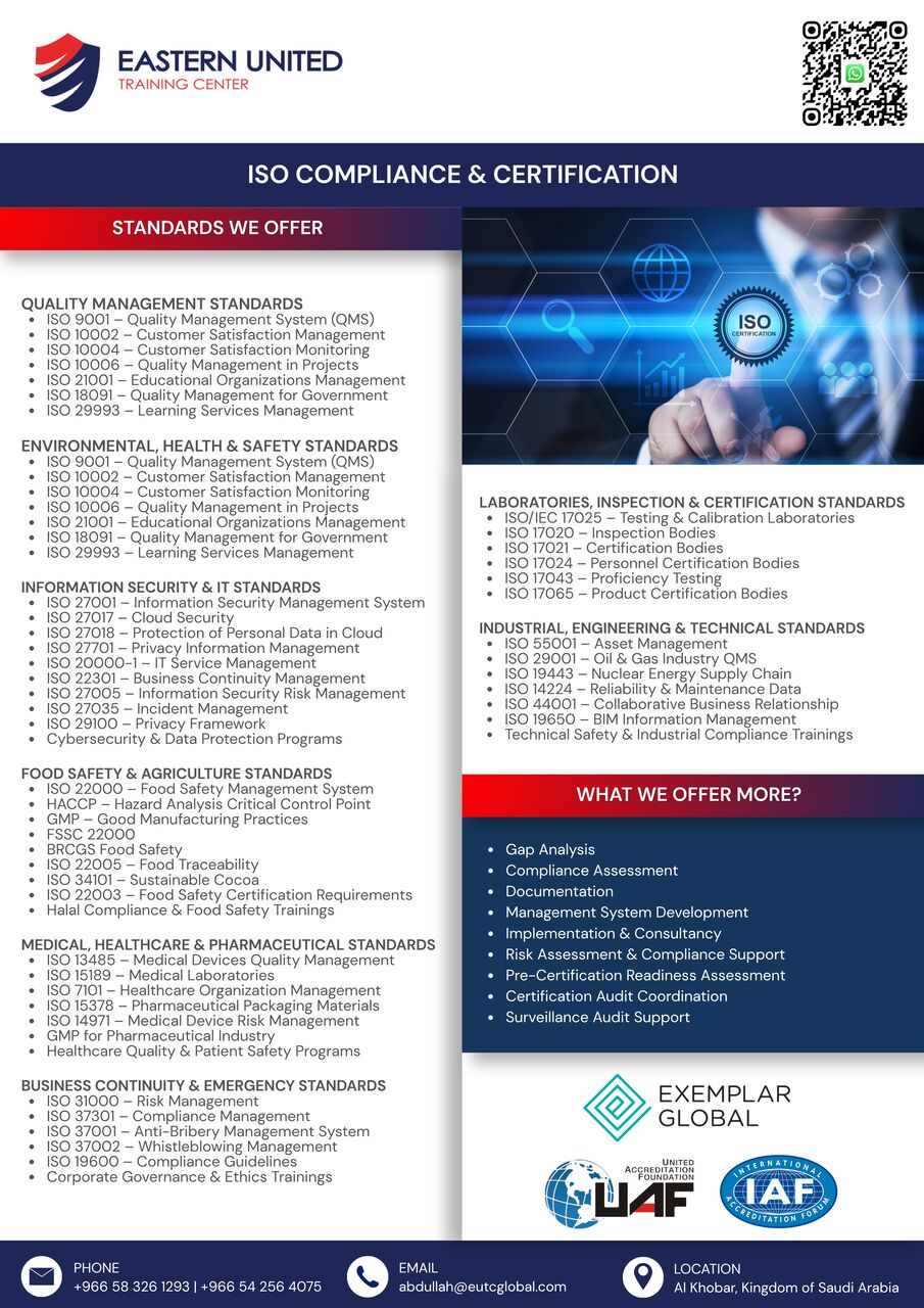 Dammam, Business, ISO Certification Services In Saudi Arabia For Your Business