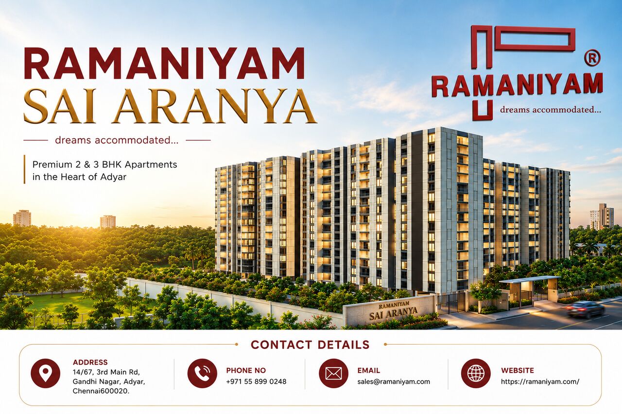 Chennai, Sublets, INR 14000000/month,  4 BR,  8072668 Sq. Feet,  Ramaniyam Sai Aranya &ndash; Apartments In Nerkundram