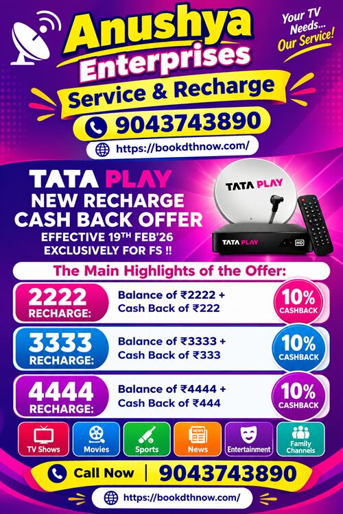 Chennai, Electronics, INR 3600,  Tata Play DTH Service In Villupuram | Installation, Repair & Recharge | 9043743890