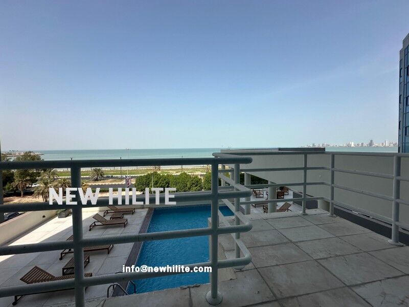 Shaab, Apartments, Flats, Houses & Villas, KWD 1100/month,  3 BR,  Luxury Seaview 3-Bedroom Duplex For Rent In Al Shaab Al Bahri