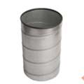 Galvanized Spiral Trash Can | Durable Metal Waste Bin