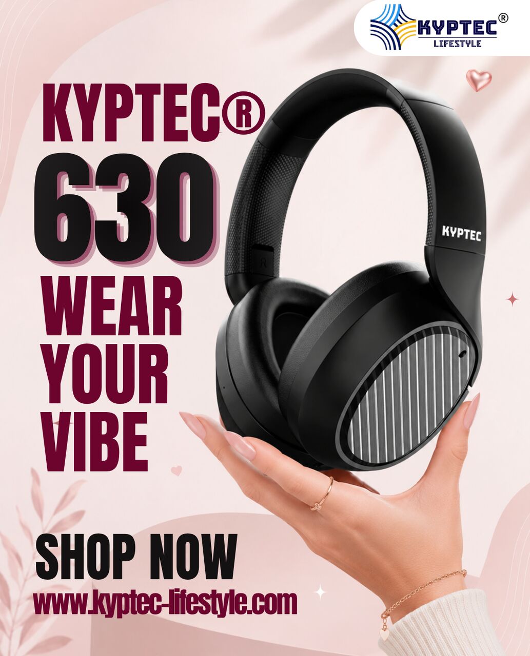 New Delhi, Electronics, INR 2999,  Kyptec LifeStyle&reg; 630 Hybrid ANC Headphones For Music Detail, Bass Impact & Long-Session E