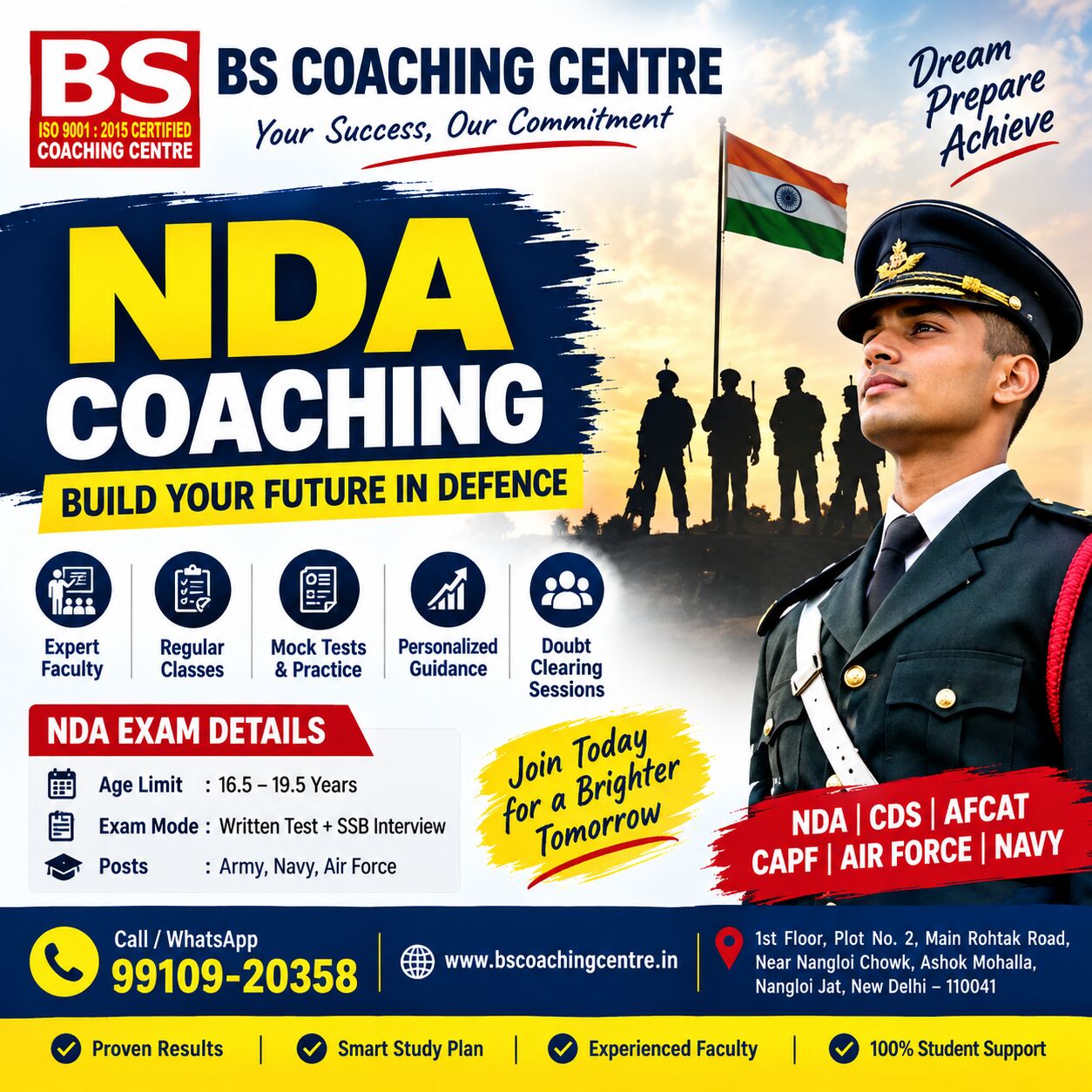 New Delhi, Education, NDA Exam Coaching In Delhi