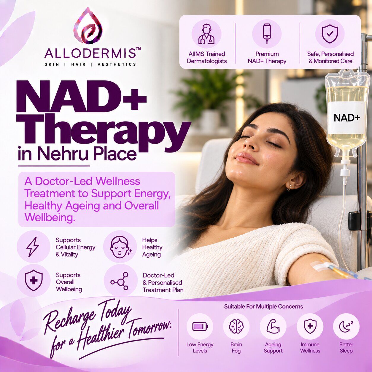 New Delhi, Health, Allodermis Skin Clinic | Advanced NAD+ Therapy Treatment In Delhi