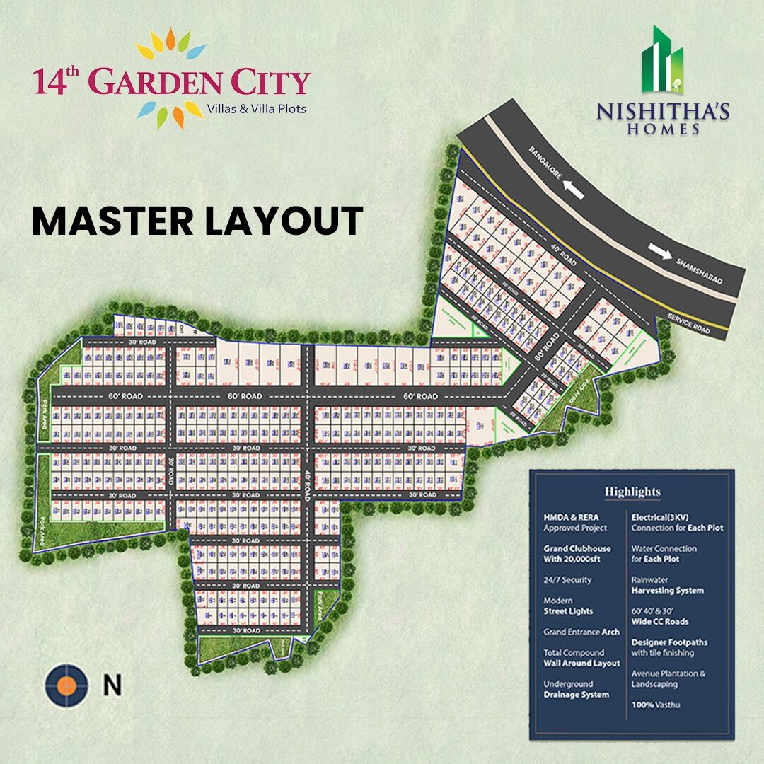 Hyderabad, Residential Plots, INR 4125000,  1485 Sq. Feet,  Gated Community Valla Plot Shadnagar