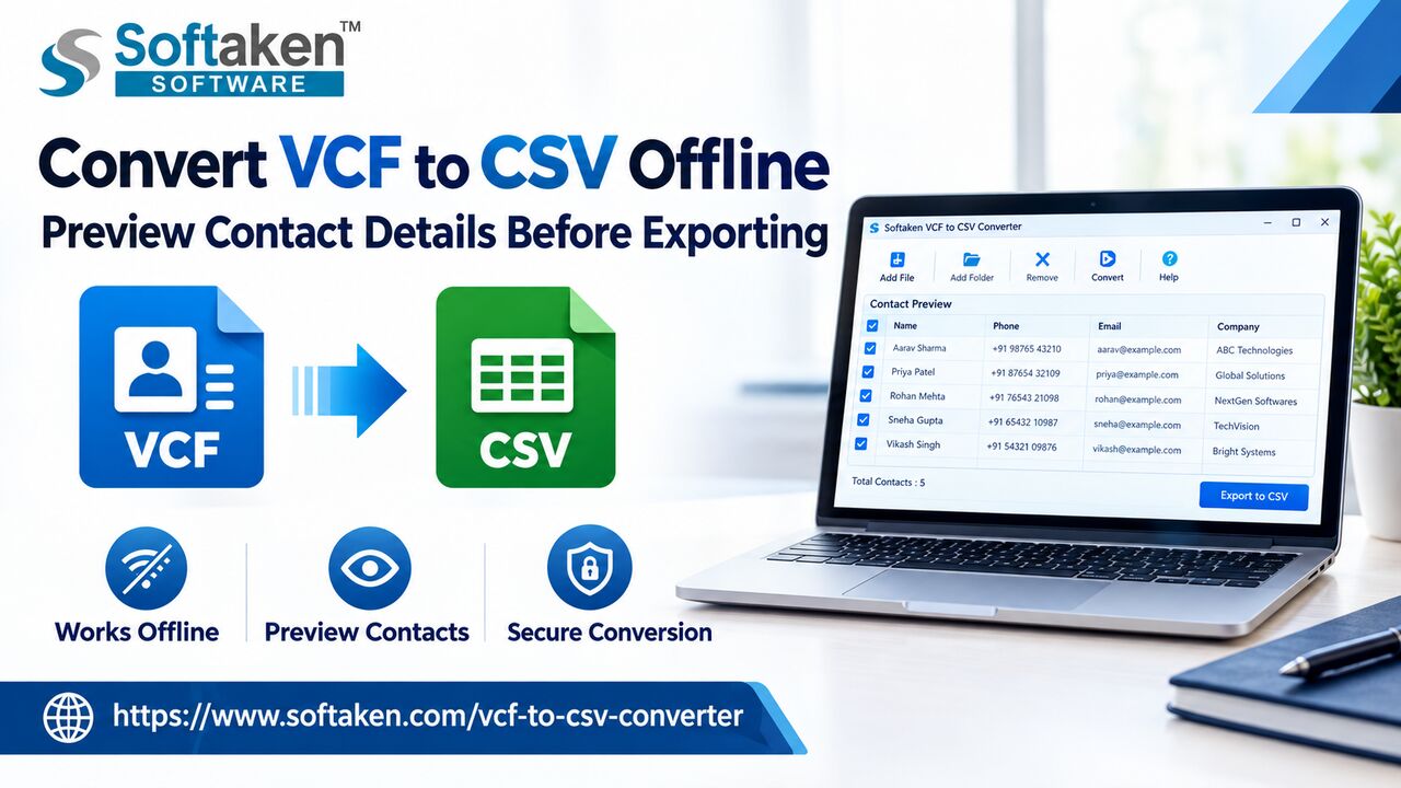 New York, Computer, Convert VCF To CSV Offline And Preview Contact Details Before Exporting