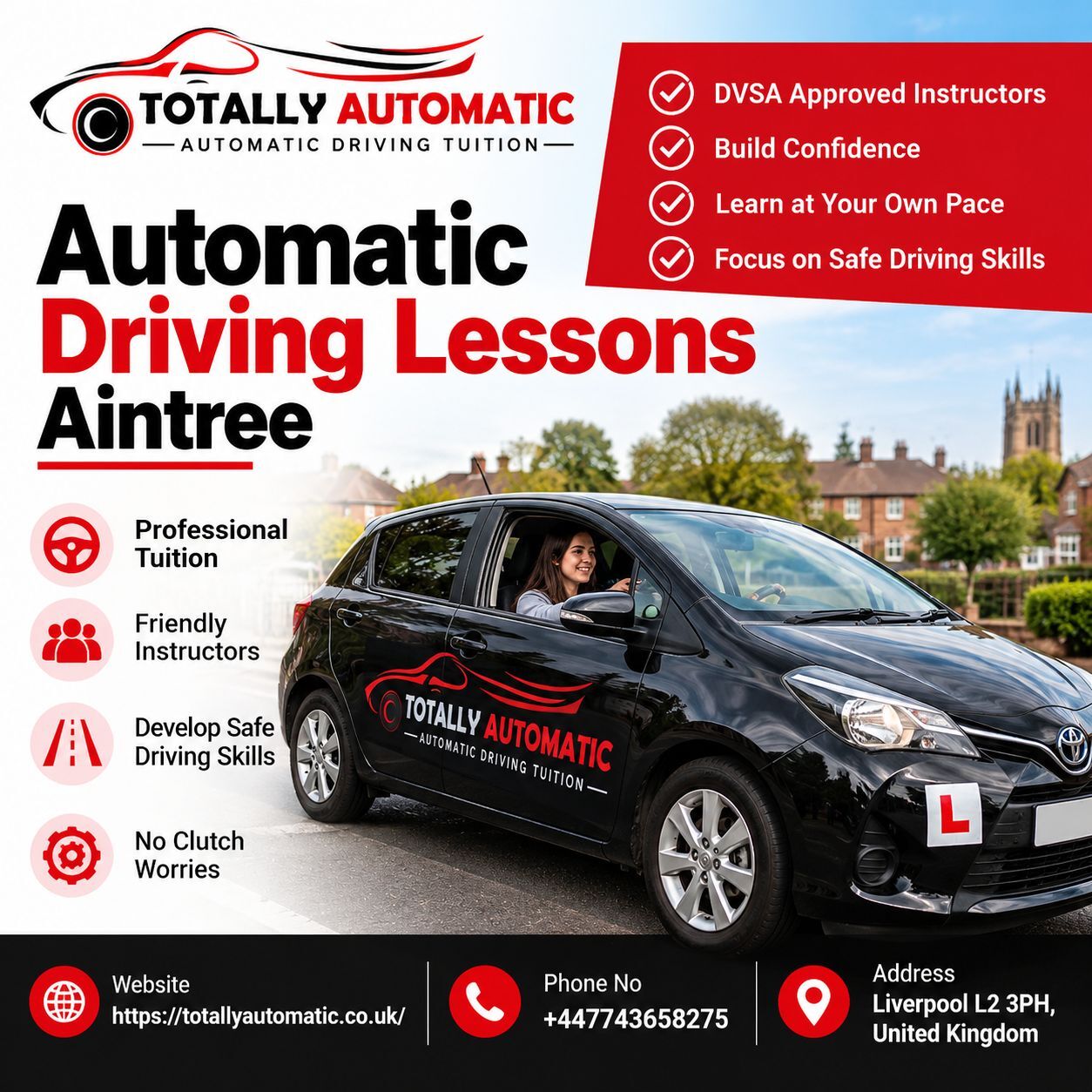 London, Training, Automatic Driving Lessons Aintree &ndash; Totally Automatic