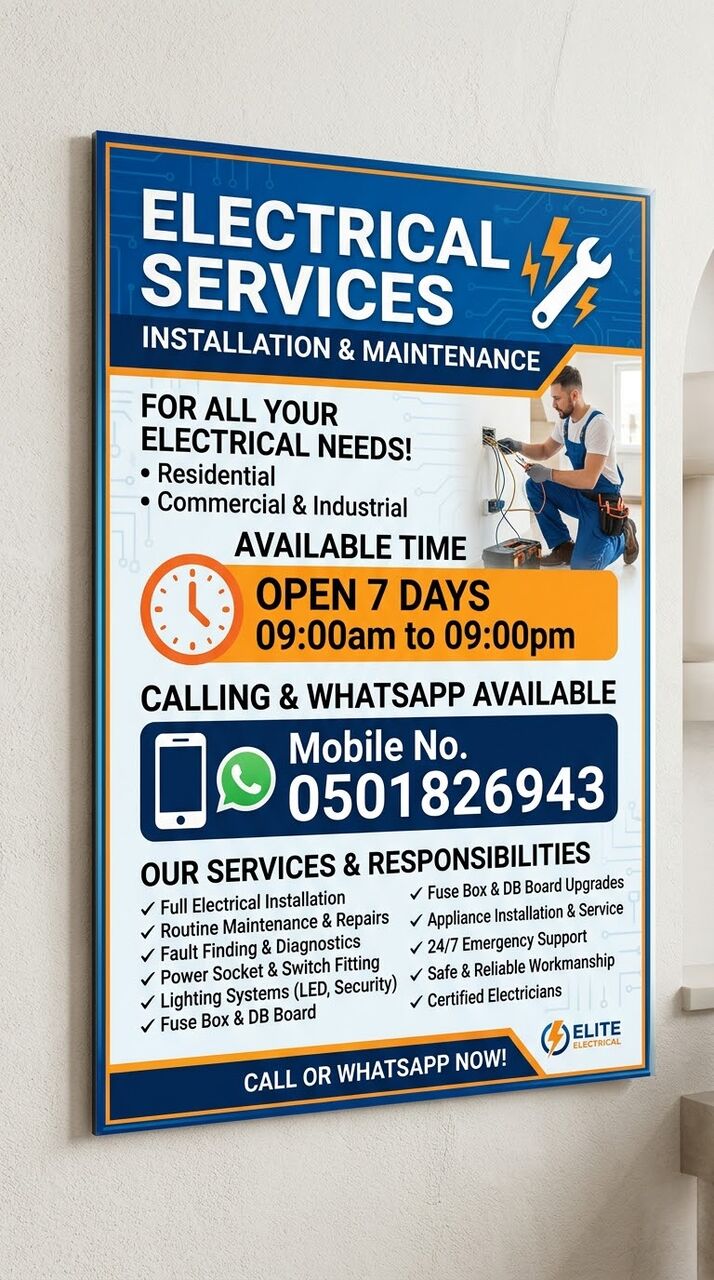 Jeddah, Construction, Electrical Services (Installation & Maintenance)